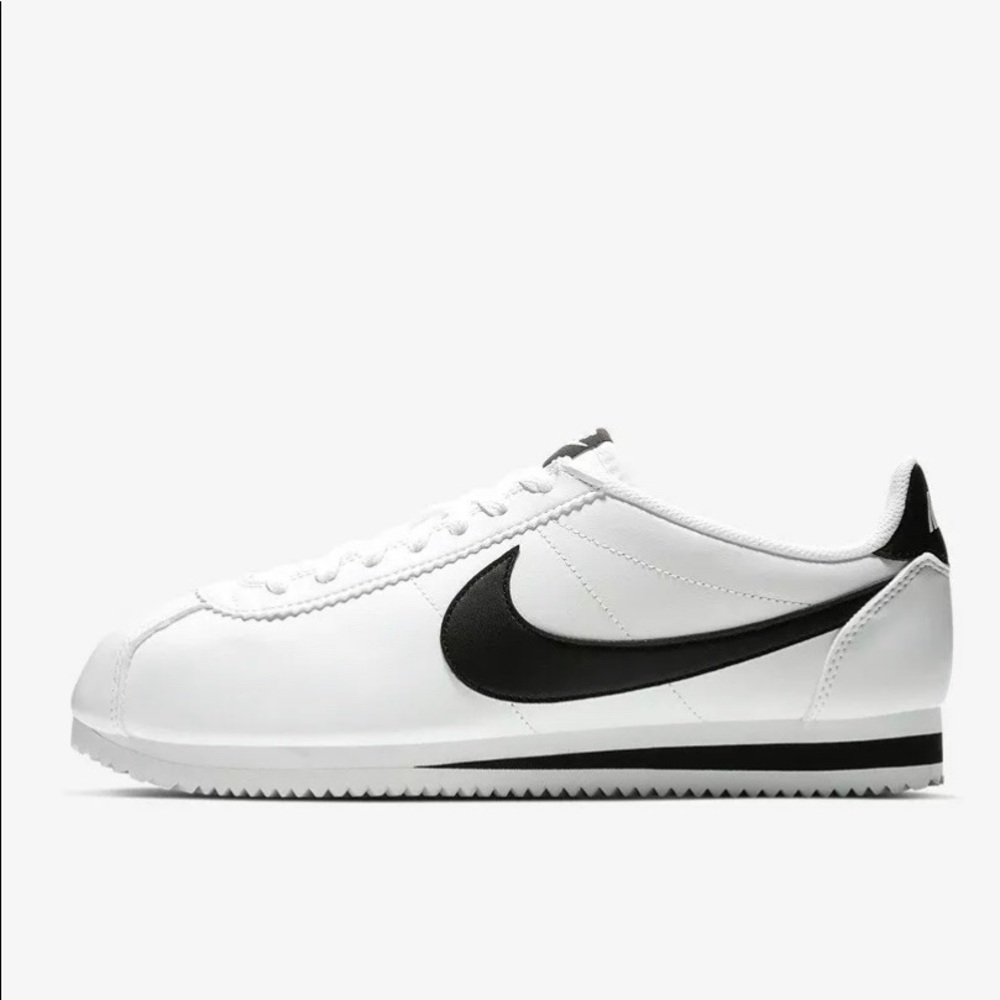 Big Kids Nike Cortez White/Black Shoes Size 7